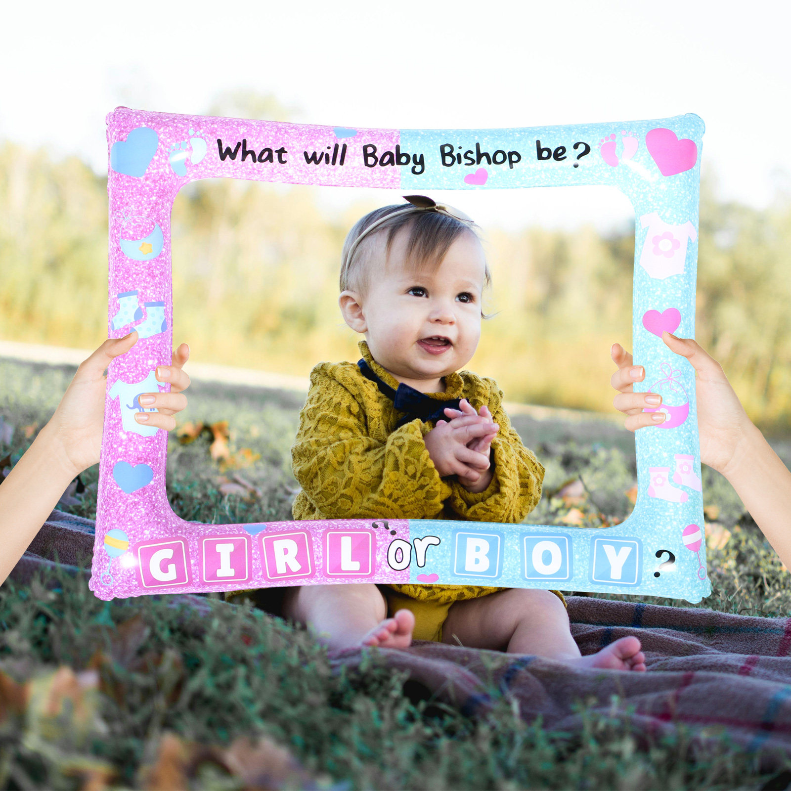Photo Booth Frame - Baby Gender Reveal Photo Booth Frame
