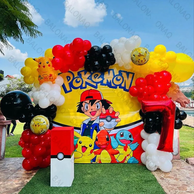 Balloon Arch Kit - 126pcs Cartoon Pikachu Theme Balloons Arch