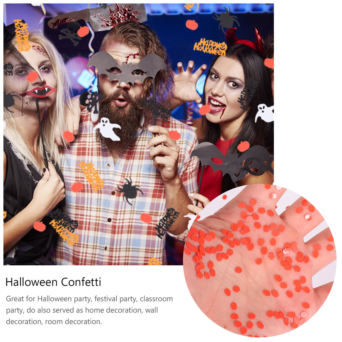 Papercraft Supply Confetti - 78g Mixed Halloween Party Paper Confetti