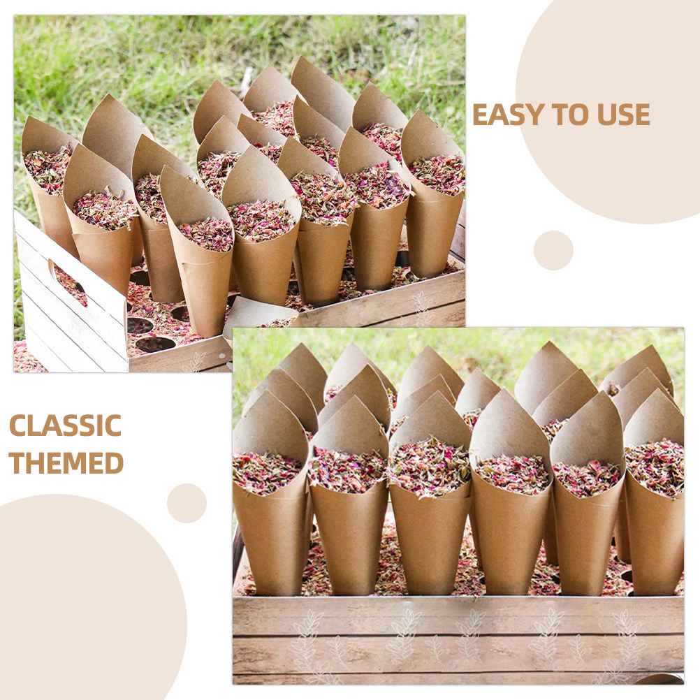 Papercraft Supply Confetti - 90Pcs Paper Confetti Cone Holders Kraft