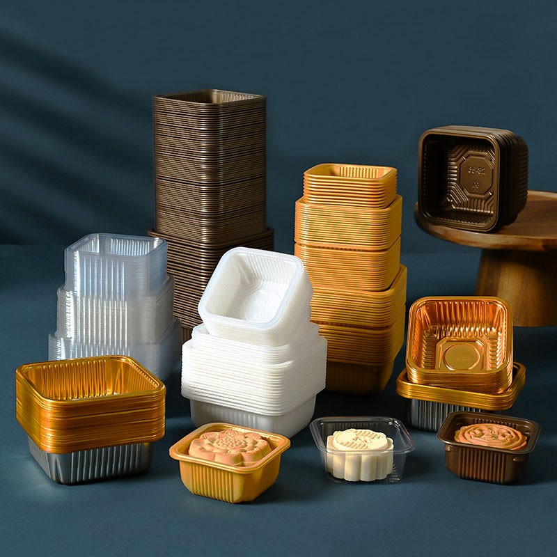 Event Party Box - 100pcs Mooncake Plastic Tray PET Pastry