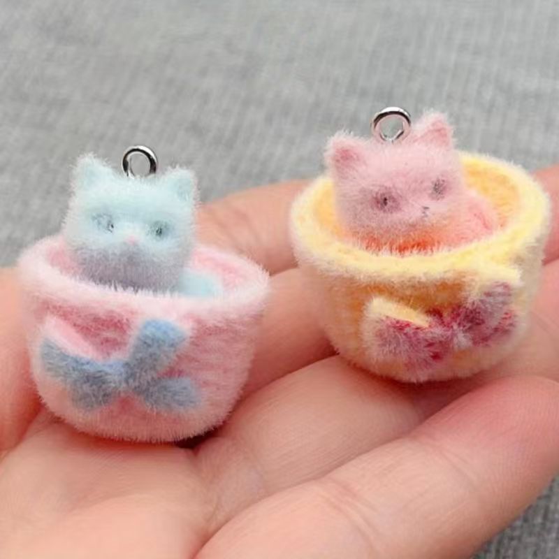 4pcs 3D plush resin cat pendan - đánh giá và giá Event Party
