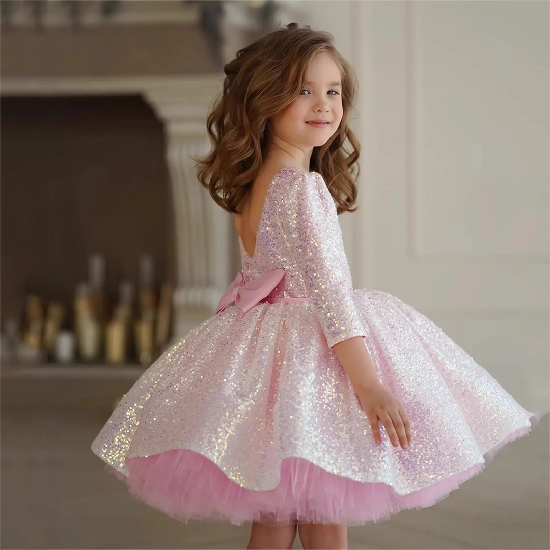 Glitter Pink Girl Dress Knee L - đánh giá và giá Birthday Sash Glitter