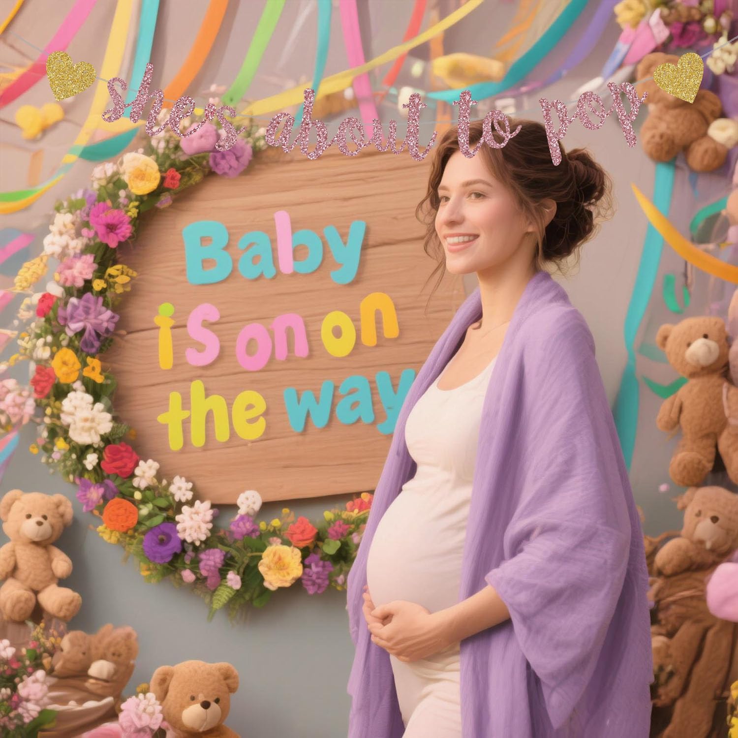 She's About to Pop Banner,Rose - đánh giá và giá Party Banner Gold