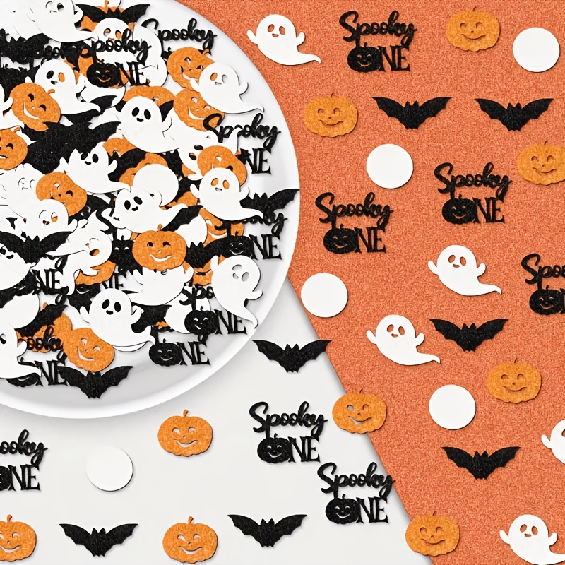 Halloween Table Confetti Orang - đánh giá và giá Papercraft Supply Confetti