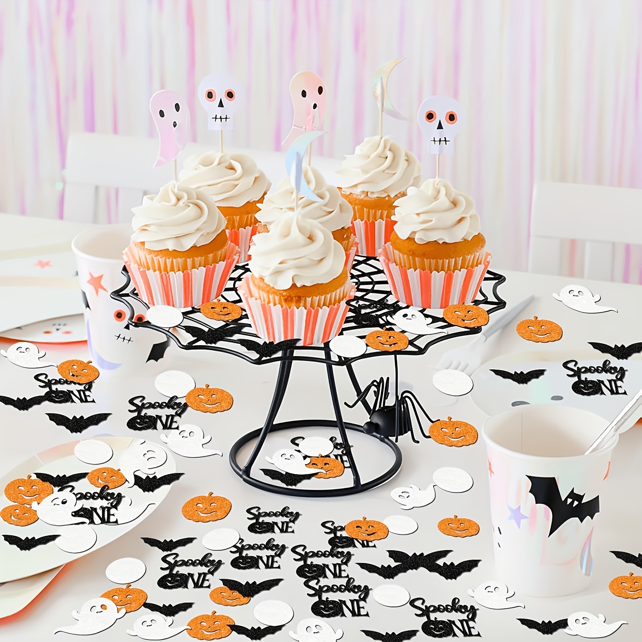 Halloween Table Confetti Orang - đánh giá và giá Papercraft Supply Confetti