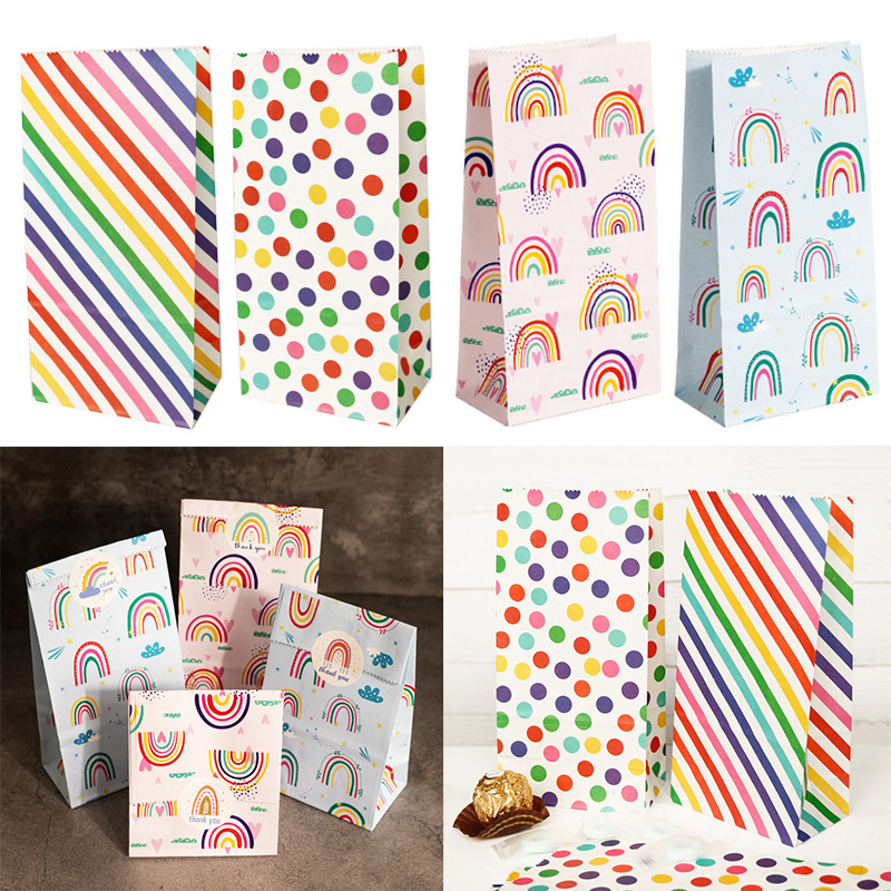 Small Paper Bags Rainbow Print - đánh giá và giá Event Party Box