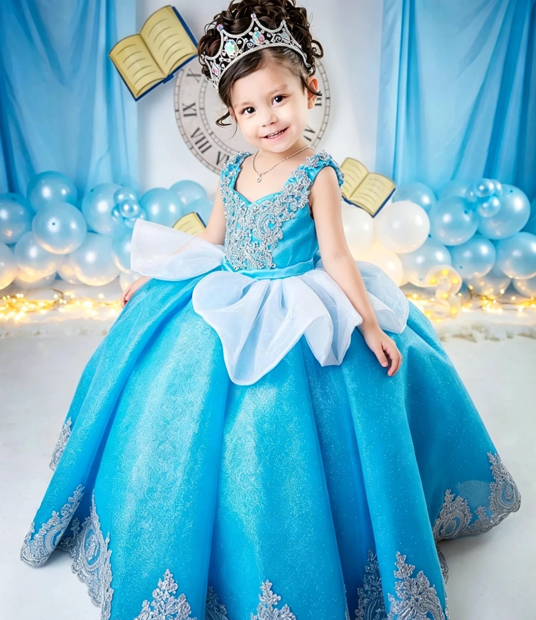 Custom Luxury Dress FlowerGirl - đánh giá và giá Birthday Sash Glitter