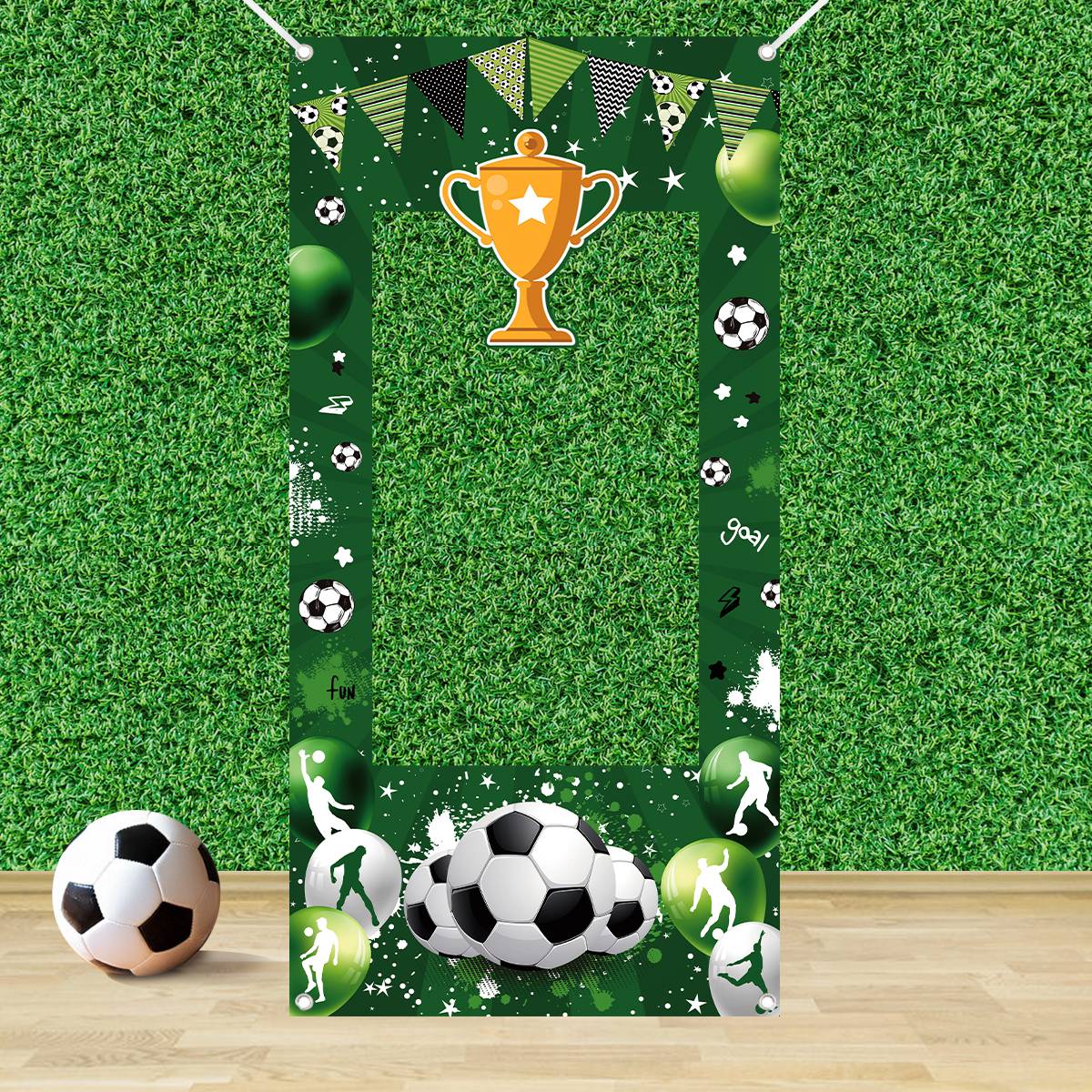 1pc Green Soccer Decorative Ph - đánh giá và giá Photo Booth Frame