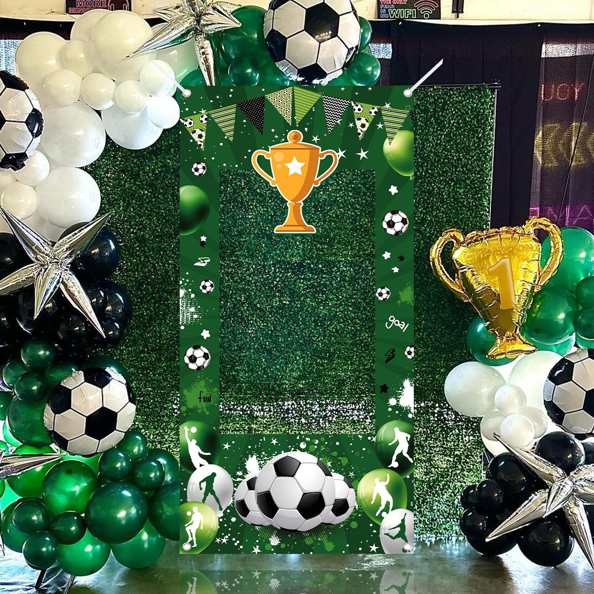 1pc Green Soccer Decorative Ph - đánh giá và giá Photo Booth Frame