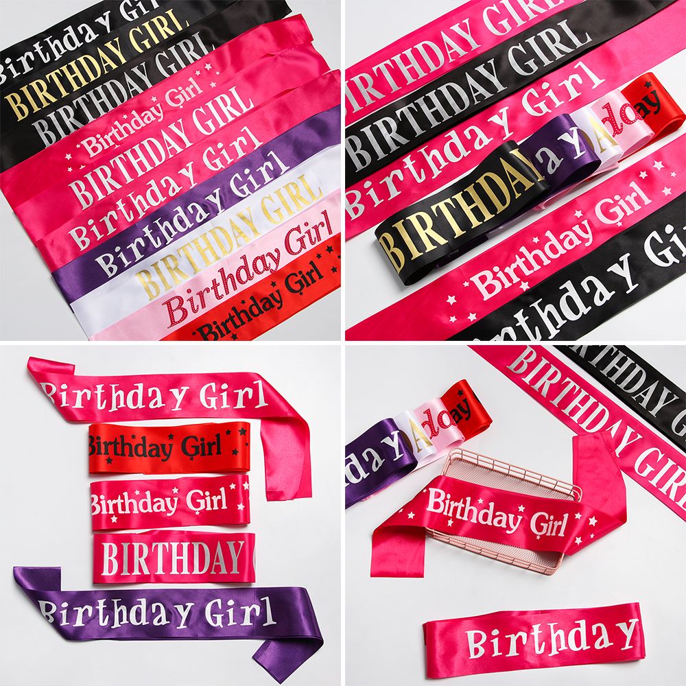 Birthday Girl Glitter Satin Sa - đánh giá và giá Birthday Sash Glitter
