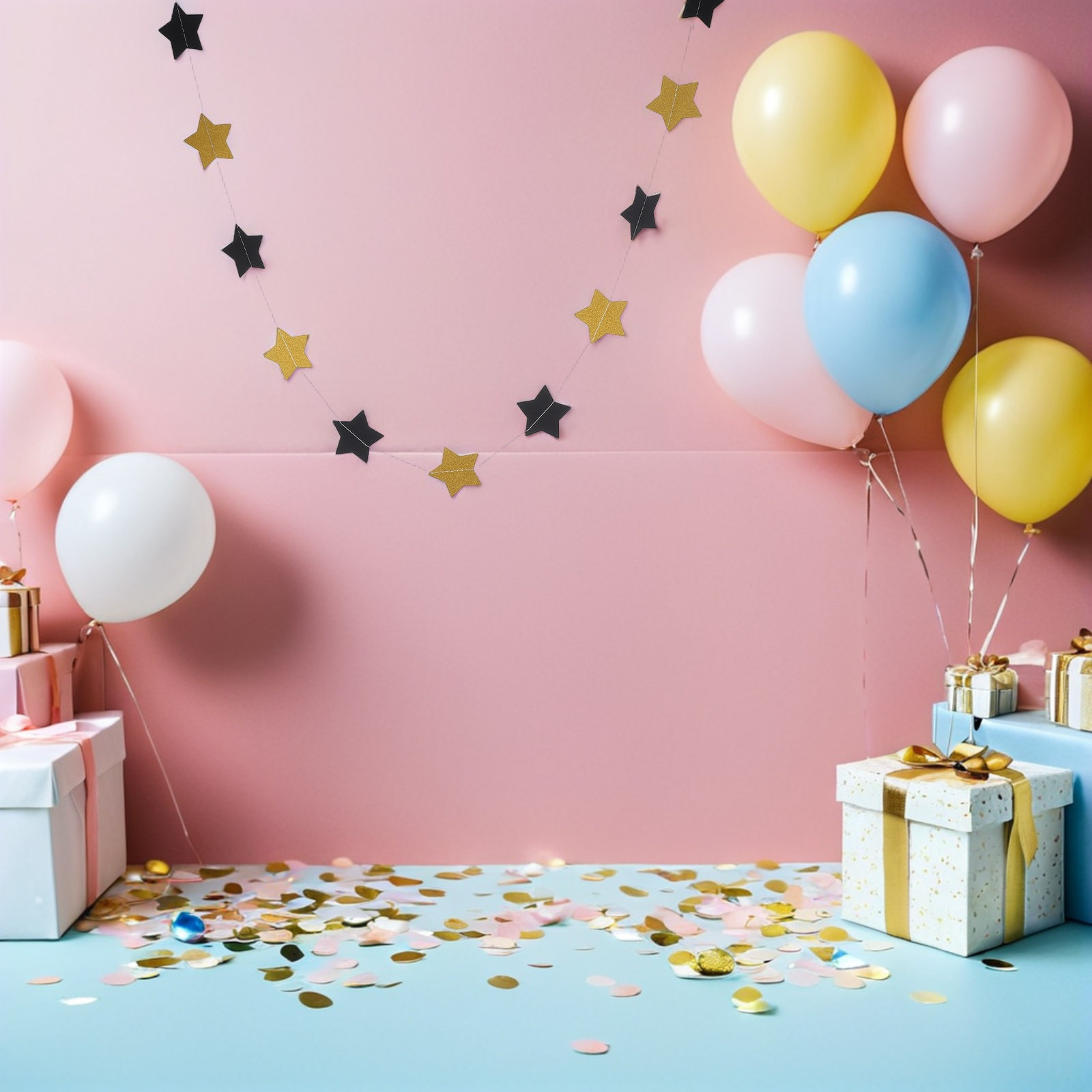 2Pcs Gold Star Garland Banner  - đánh giá và giá Party Banner Gold