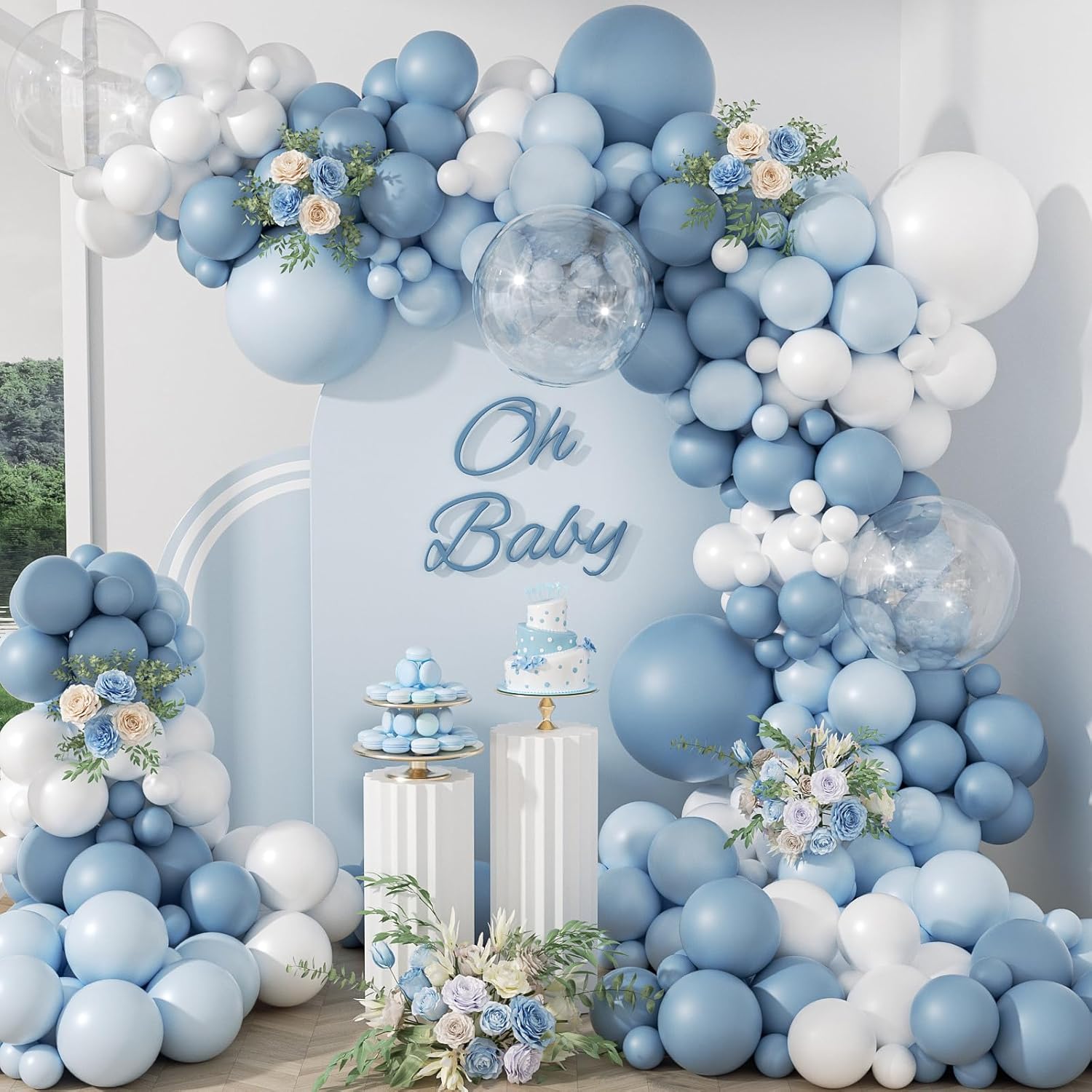 105Pcs Dusty Blue Balloon Arch - đánh giá và giá Balloon Arch Kit