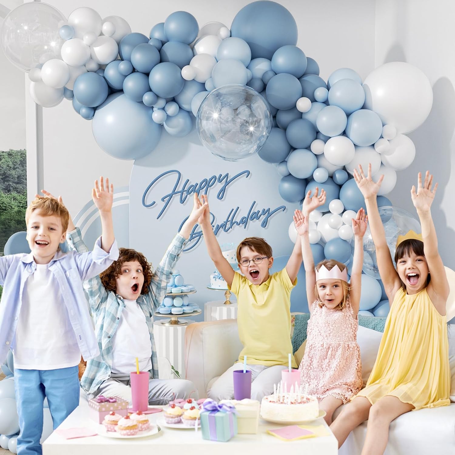 105Pcs Dusty Blue Balloon Arch - đánh giá và giá Balloon Arch Kit